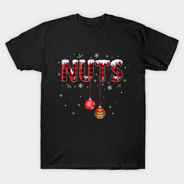 Chest Nuts Matching Chestnuts Funny Christmas Couples Nuts T-Shirt by MARBBELT